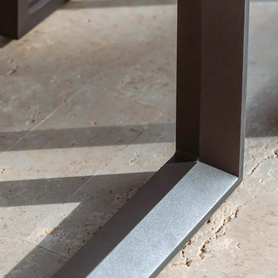 Eminza Table De Jardin Rectangulaire Aluminium 10 Places (240 X 118 Cm) Elba Gris Anthracite