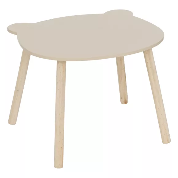 Eminza Table Enfant Bois (H42 5 Cm) Douceur Ourson Beige