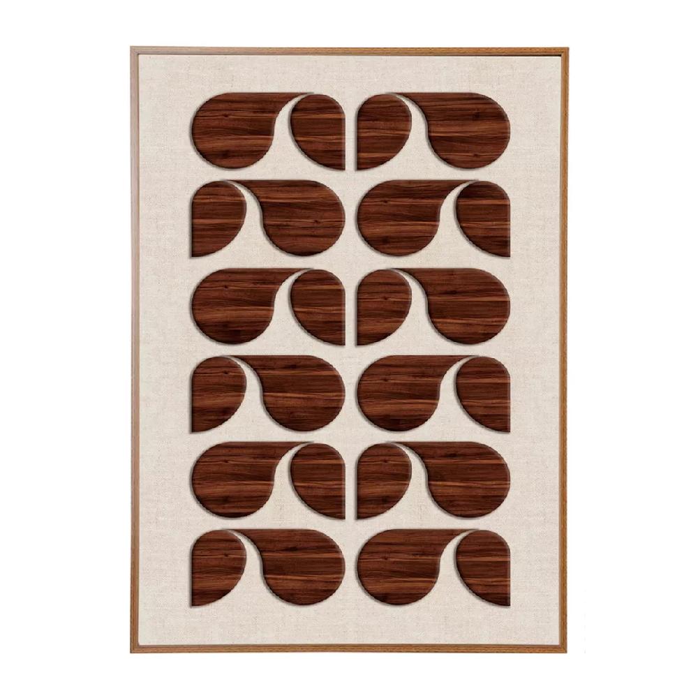 eminza Tableau déco en bois (50 x 70 cm) Graphique Ibiza Rétro