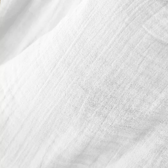 Eminza Tablier Avec Poches Gaze De Coton Gaïa Blanc Chantilly