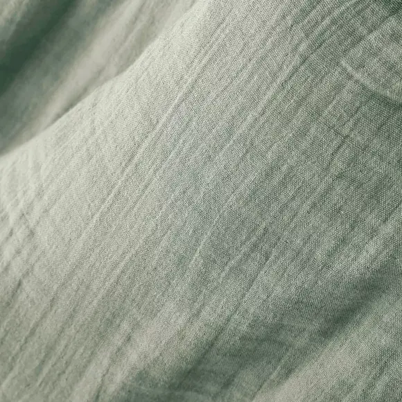 Eminza Tablier Avec Poches Gaze De Coton Gaïa Vert Eucalyptus