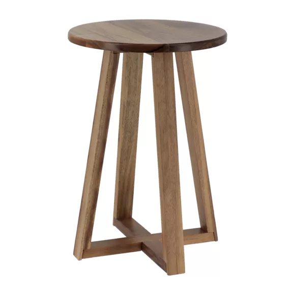 Eminza Tabouret Plateau Bois Acacia (H43 Cm) Lina Marron