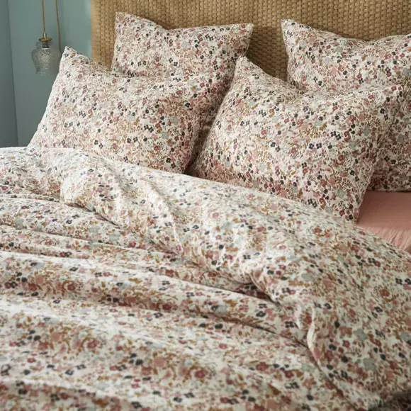 Eminza Taie D'oreiller Carrée Gaze De Coton (60 X 60 Cm) Constance Beige Pampa