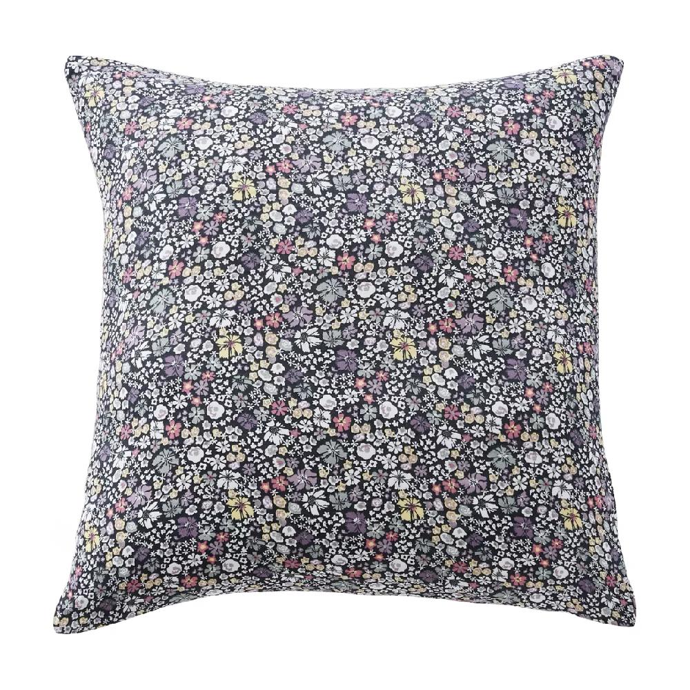 eminza Taie d'oreiller carrée gaze de coton (60 x 60 cm) Elya Violet