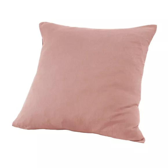 Eminza Taie D'oreiller Carrée Gaze De Coton (60 X 60 Cm) Gaïa Rose Pêche