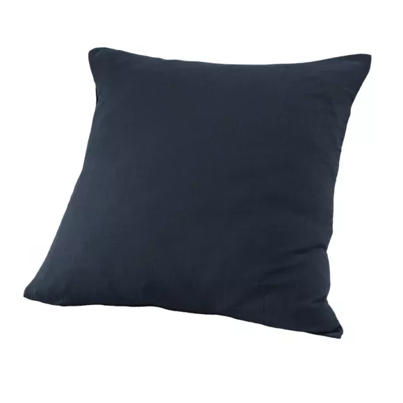 Eminza Taie D'oreiller Carrée Gaze De Coton (60 X 60 Cm) Gaïa Bleu Nuit