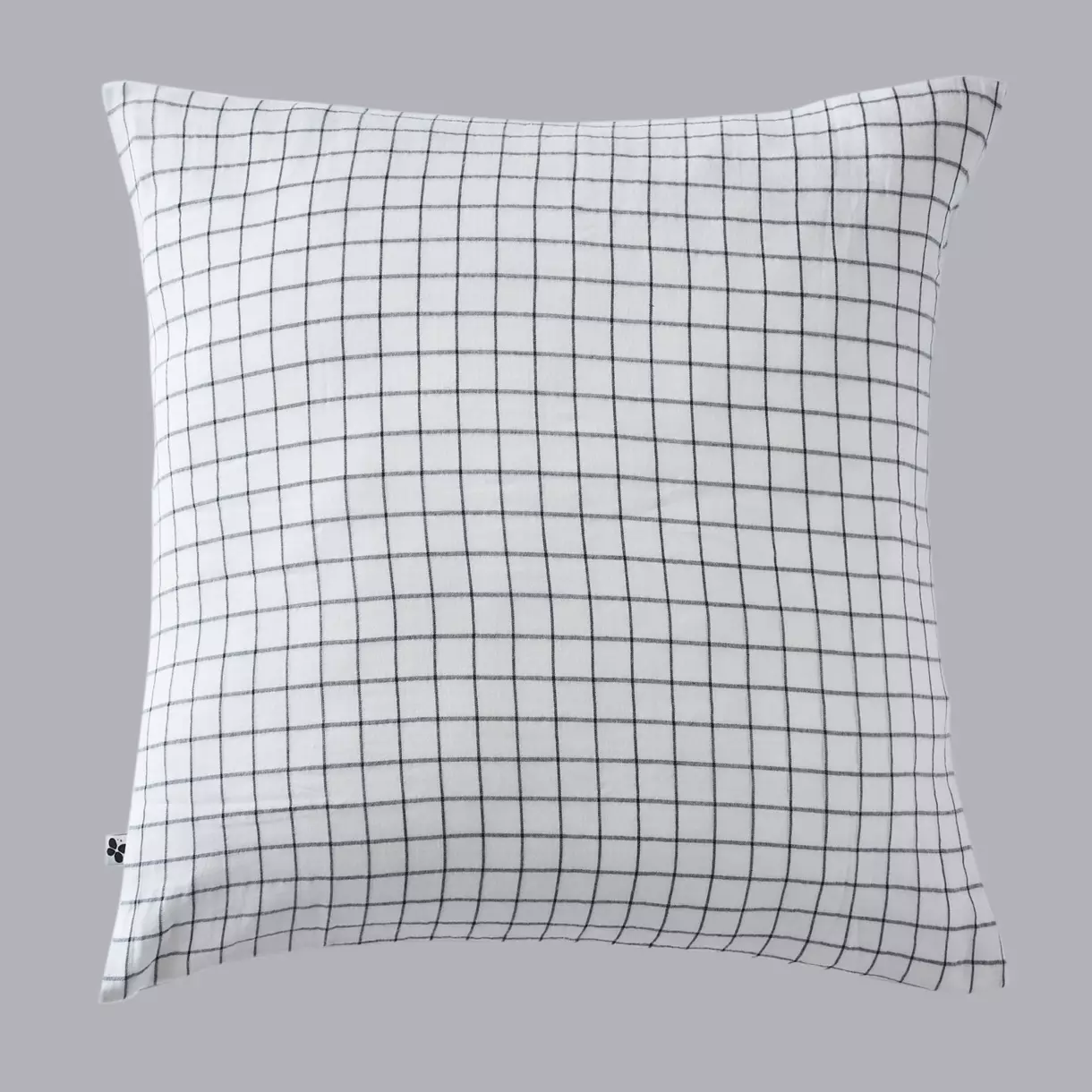 eminza Taie d'oreiller carrée gaze de coton (60 x 60 cm) Gaïa Mix Blanc chantilly