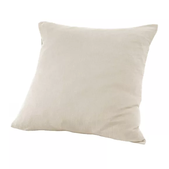 Eminza Taie D'oreiller Carrée Gaze De Coton (60 X 60 Cm) Gaïa Beige Pampa