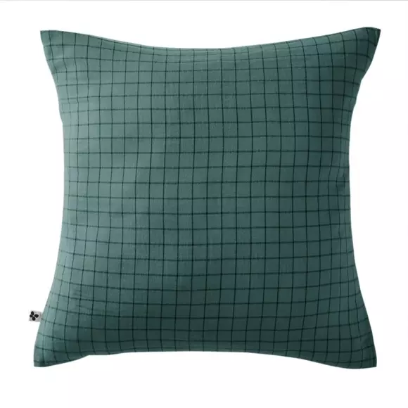 Eminza Taie D'oreiller Carrée Gaze De Coton (60 X 60 Cm) Gaïa Mix Bleu Canard