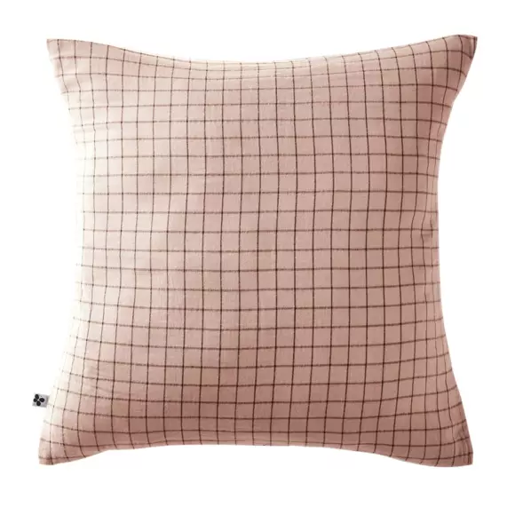 Eminza Taie D'oreiller Carrée Gaze De Coton (60 X 60 Cm) Gaïa Mix Rose Poudré