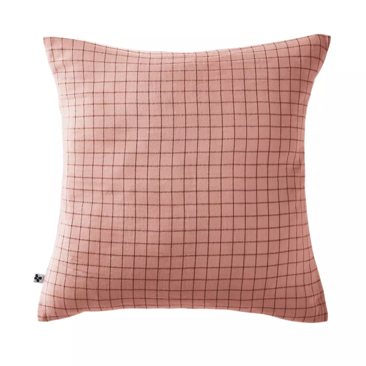 eminza Taie d'oreiller carrée gaze de coton (60 x 60 cm) Gaïa Mix Rose pêche