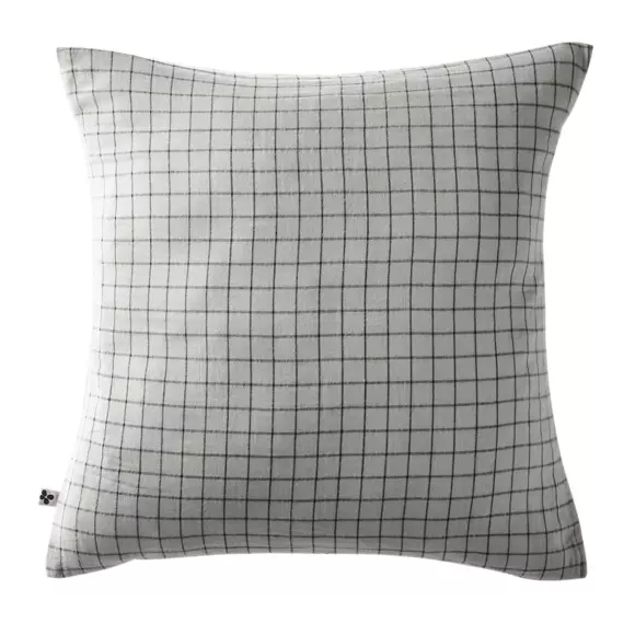 Eminza Taie D'oreiller Carrée Gaze De Coton (60 X 60 Cm) Gaïa Mix Gris Nuage