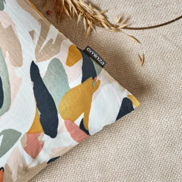 Eminza Taie D'oreiller Carrée Gaze De Coton (60 X 60 Cm) Mathilda Multicolore