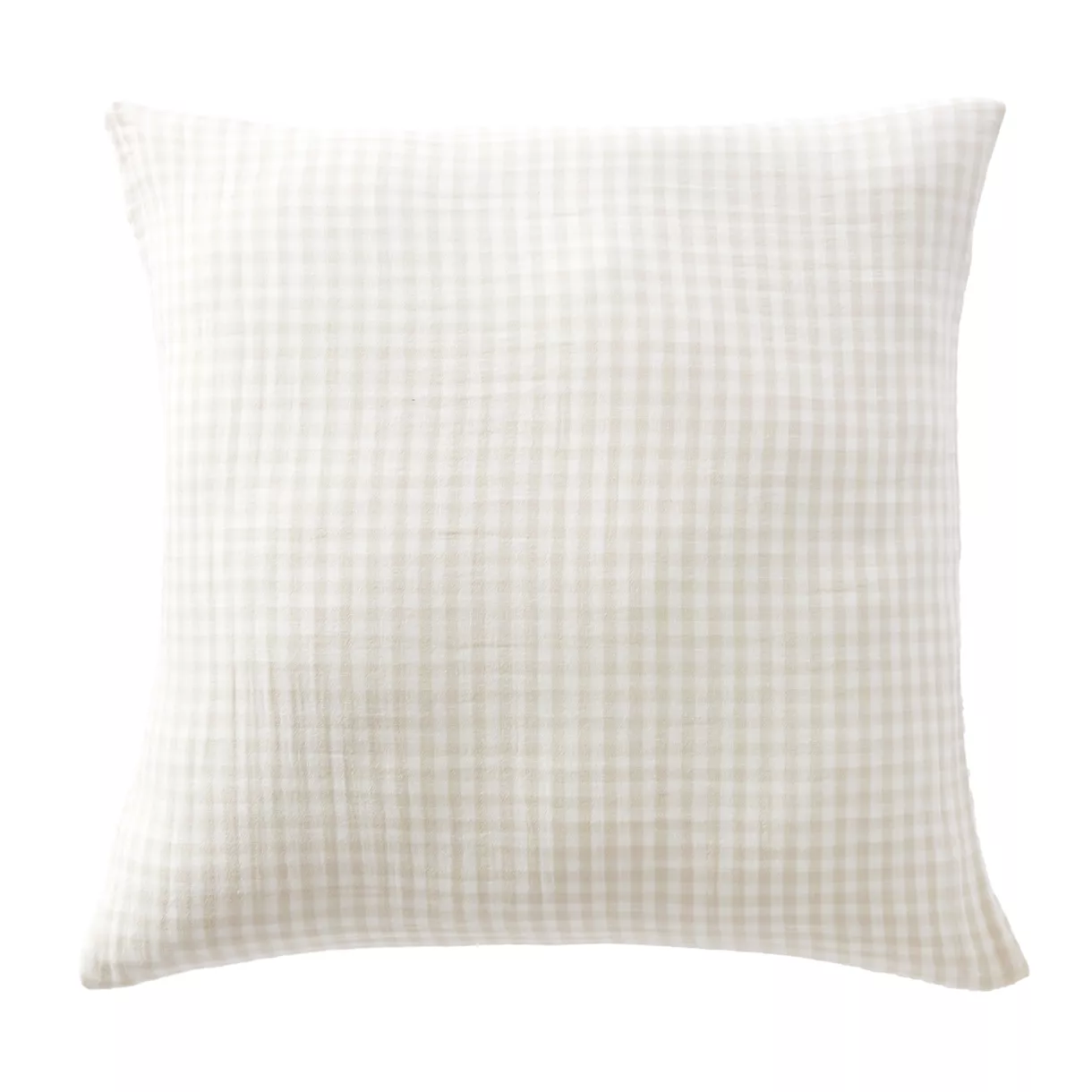 eminza Taie d'oreiller carrée gaze de coton (60 x 60 cm) Vickie Beige