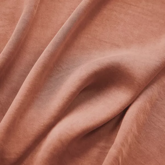 Eminza Taie D'oreiller Carrée Lyocell Tencel™ Lavé (63 X 63 Cm) Olivia Terracotta