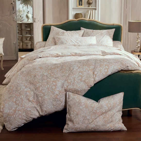 Eminza Taie D'oreiller Carrée Percale De Coton (65 X 65 Cm) Palazzo Beige