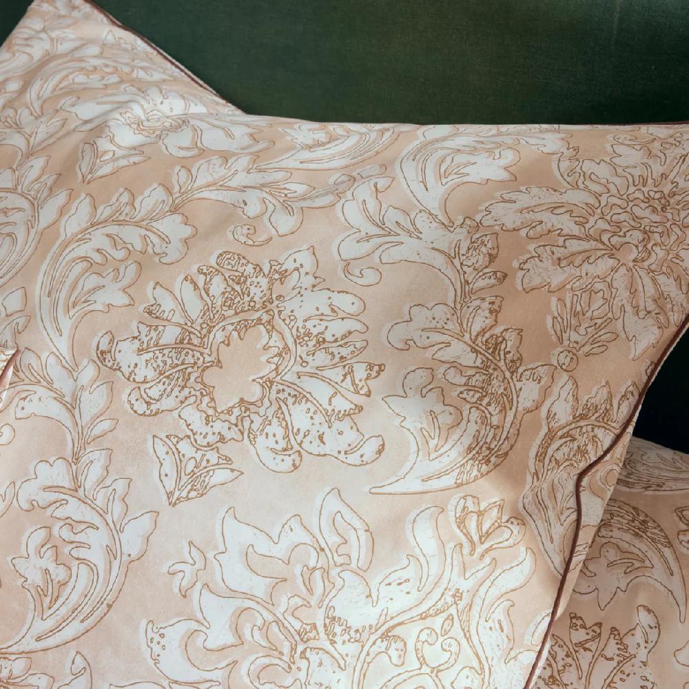 eminza Taie d'oreiller carrée percale de coton (65 x 65 cm) Palazzo Beige