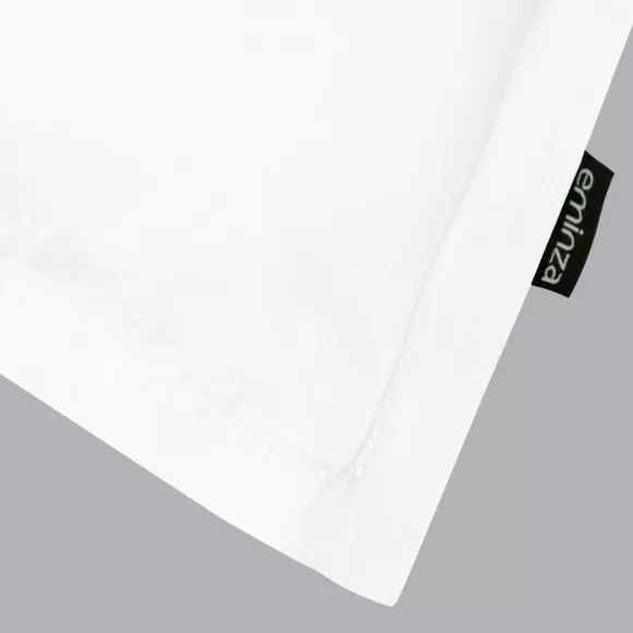 Eminza Taie D'oreiller Carrée Percale De Coton (65 X 65 Cm) Cali Blanc