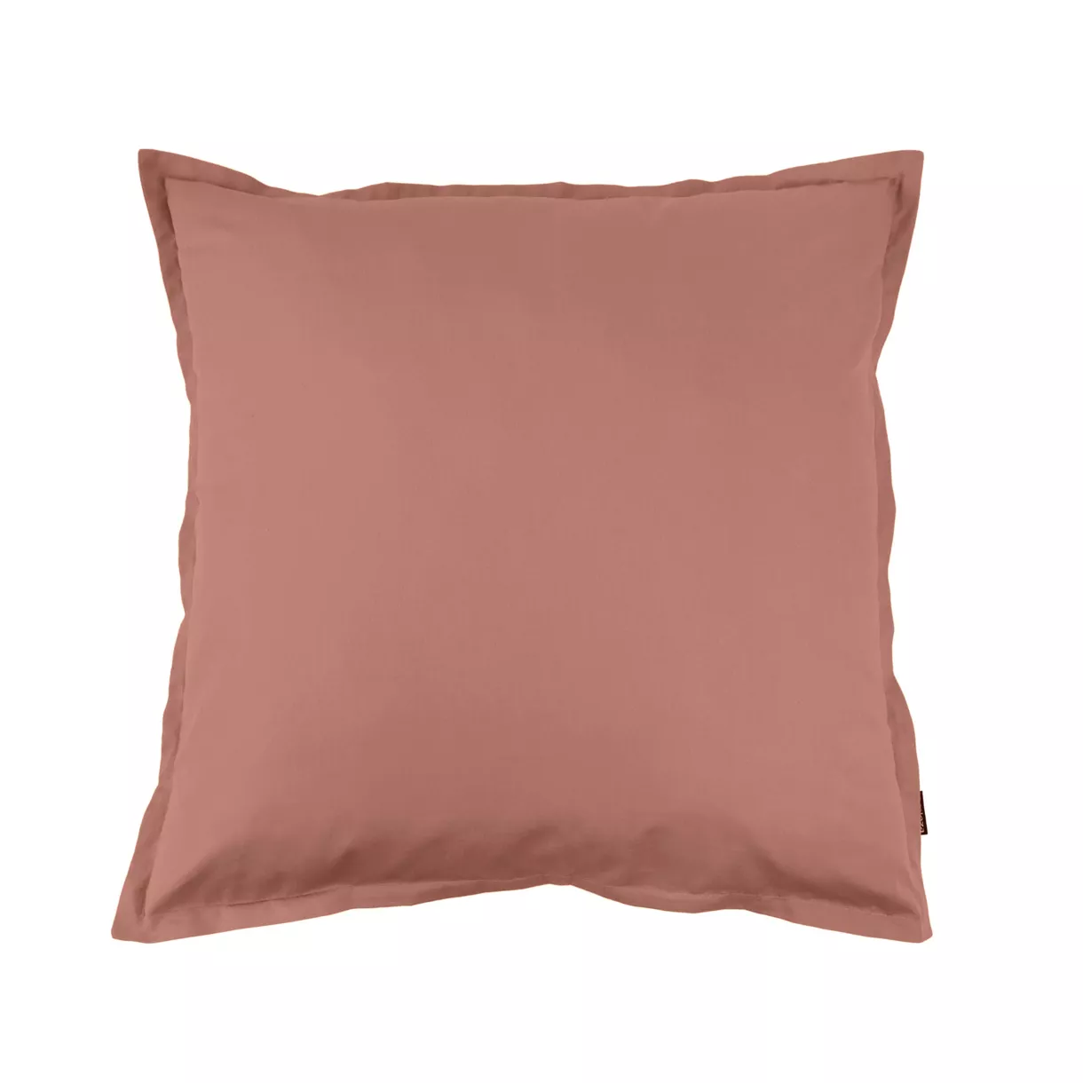 eminza Taie d'oreiller carrée percale de coton (65 x 65 cm) Cali Bois de rose