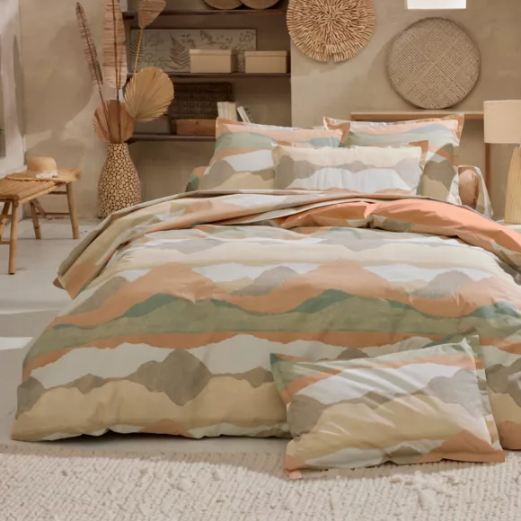 Eminza Taie D'oreiller Carrée Percale De Coton (65 X 65 Cm) Land Beige Craie