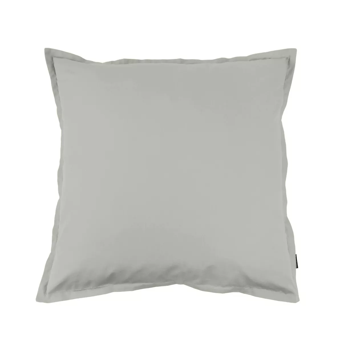 eminza Taie d'oreiller carrée percale de coton (65 x 65 cm) Cali Gris clair
