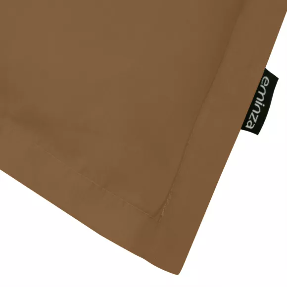 Eminza Taie D'oreiller Carrée Percale De Coton (65 X 65 Cm) Cali Cappuccino