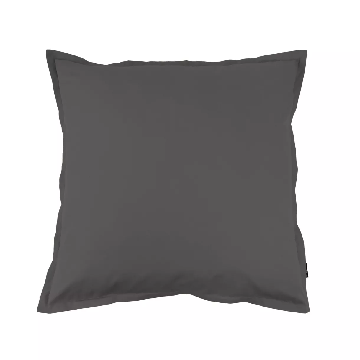 eminza Taie d'oreiller carrée percale de coton (65 x 65 cm) Cali Gris anthracite