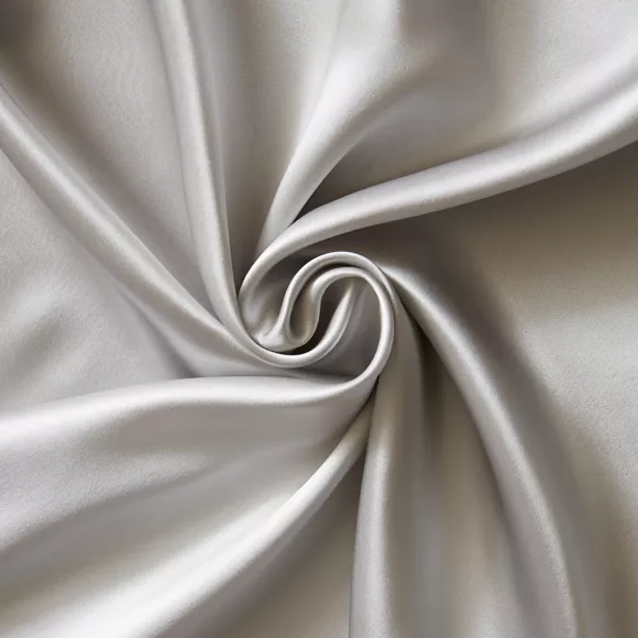 Eminza Taie D'oreiller Carrée Soie De Mûrier (80 X 80 Cm) Mizuki Gris Clair