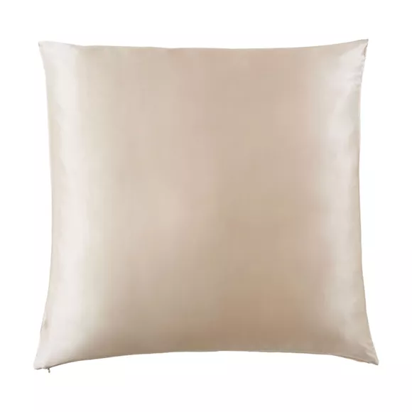 Eminza Taie D'oreiller Carrée Soie De Mûrier (80 X 80 Cm) Mizuki Beige Pampa