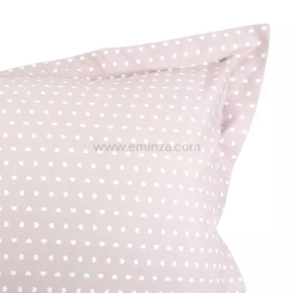 Eminza Taie D'oreiller Rectangulaire Coton Glamour Rose