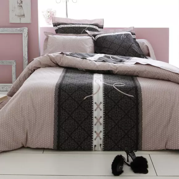Eminza Taie D'oreiller Rectangulaire Coton Glamour Rose