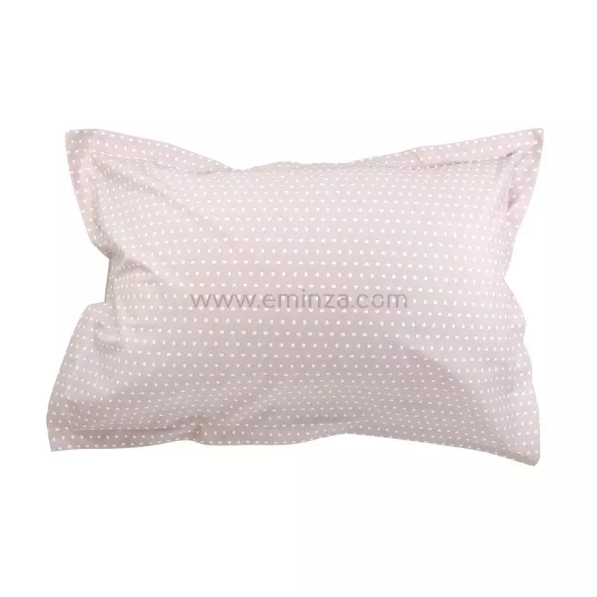eminza Taie d'oreiller rectangulaire coton Glamour Rose