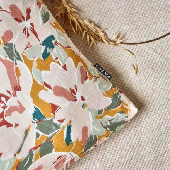 Eminza Taie D'oreiller Rectangulaire Gaze De Coton (50 X 70 Cm) April Multicolore