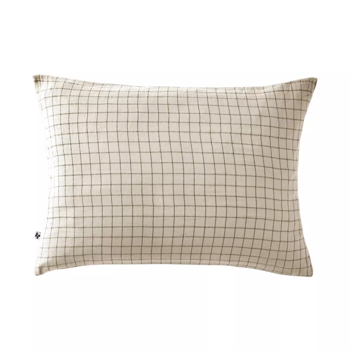 eminza Taie d'oreiller rectangulaire gaze de coton (50 x 70 cm) Gaïa Mix Beige pampa