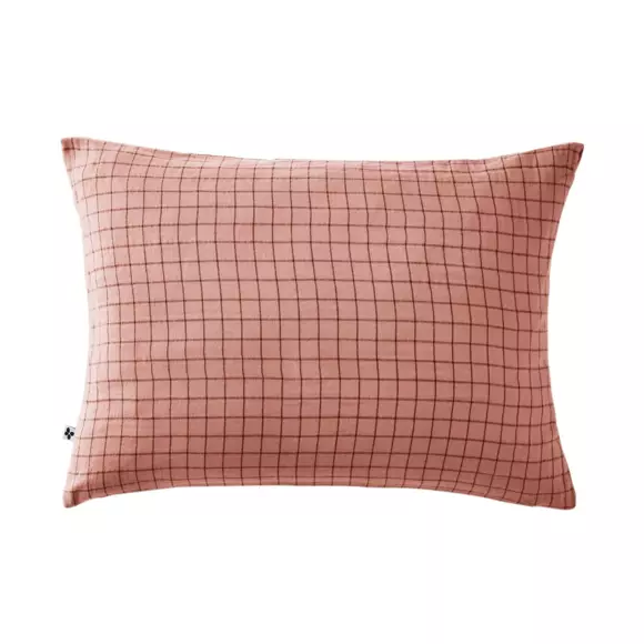 Eminza Taie D'oreiller Rectangulaire Gaze De Coton (50 X 70 Cm) Gaïa Mix Rose Pêche