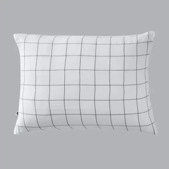 Eminza Taie D'oreiller Rectangulaire Gaze De Coton (50 X 70 Cm) Gaïa Match Blanc Chantilly