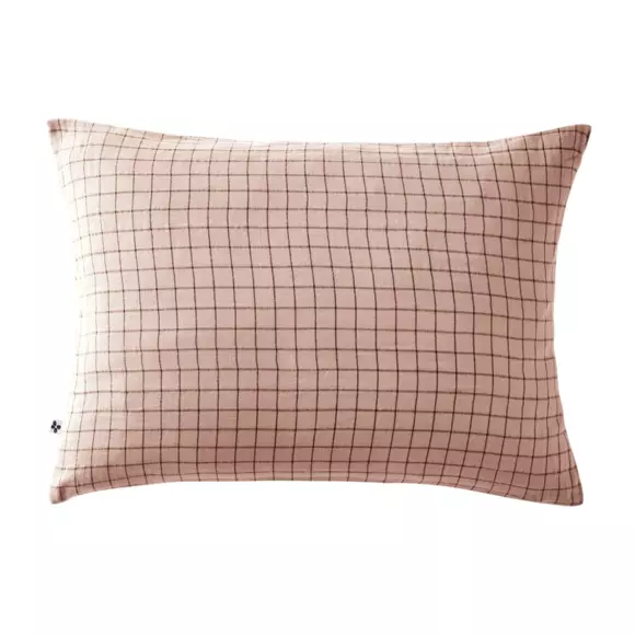 Eminza Taie D'oreiller Rectangulaire Gaze De Coton (50 X 70 Cm) Gaïa Mix Rose Poudré