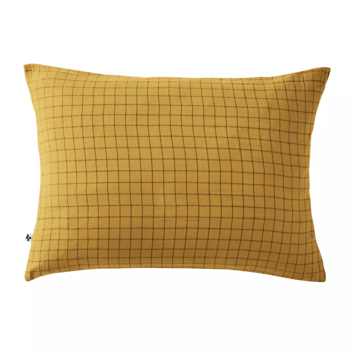 eminza Taie d'oreiller rectangulaire gaze de coton (50 x 70 cm) Gaïa Mix Jaune safran
