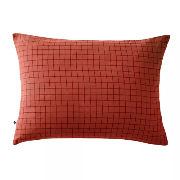 Eminza Taie D'oreiller Rectangulaire Gaze De Coton (50 X 70 Cm) Gaïa Mix Terracotta