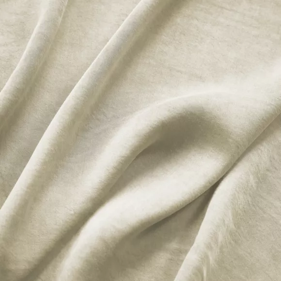 Eminza Taie D'oreiller Rectangulaire Lyocell Tencel™ Lavé (50 X 70 Cm) Olivia Beige Pampa