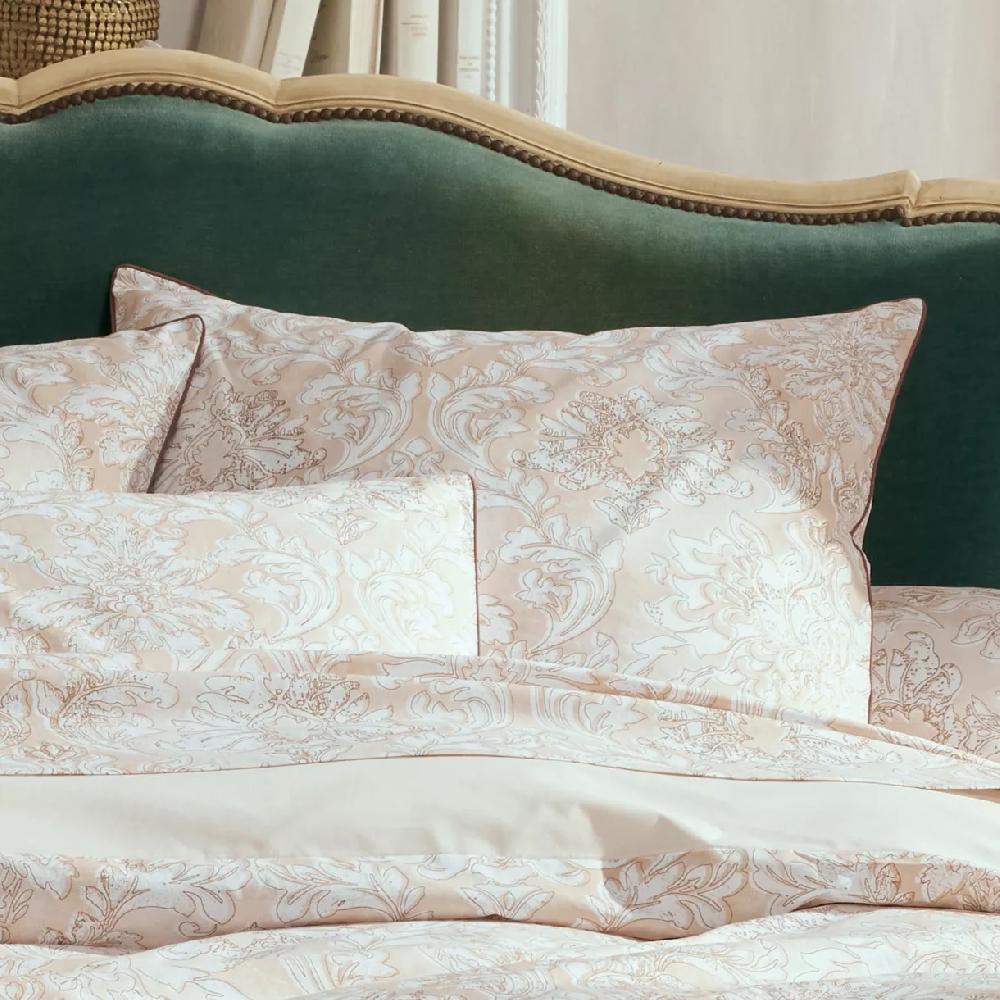 eminza Taie d'oreiller rectangulaire percale de coton (50 x 70 cm) Palazzo Beige