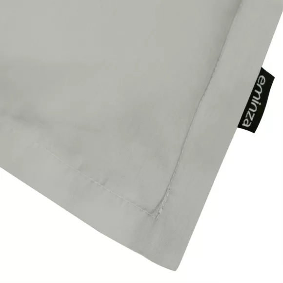 Eminza Taie D'oreiller Rectangulaire Percale De Coton (50 X 70 Cm) Cali Gris Clair