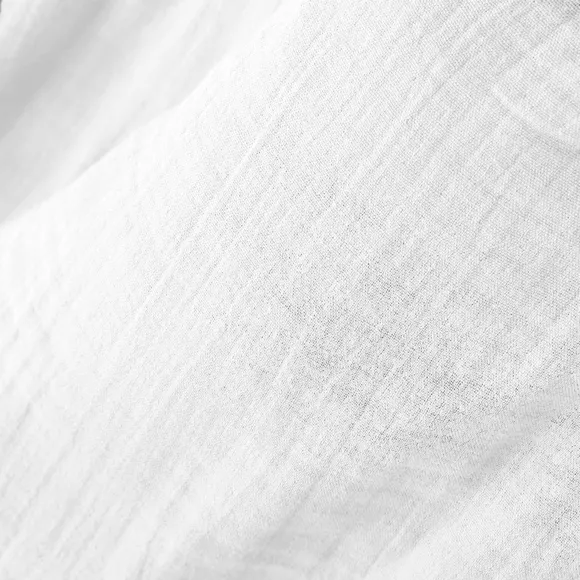 Eminza Taie De Traversin Gaze De Coton (L185 Cm) Gaïa Blanc Chantilly