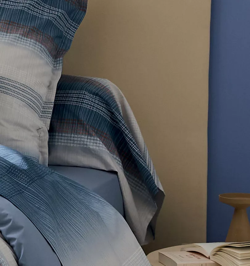 eminza Taie de traversin percale de coton (200 cm) Esteban Bleue