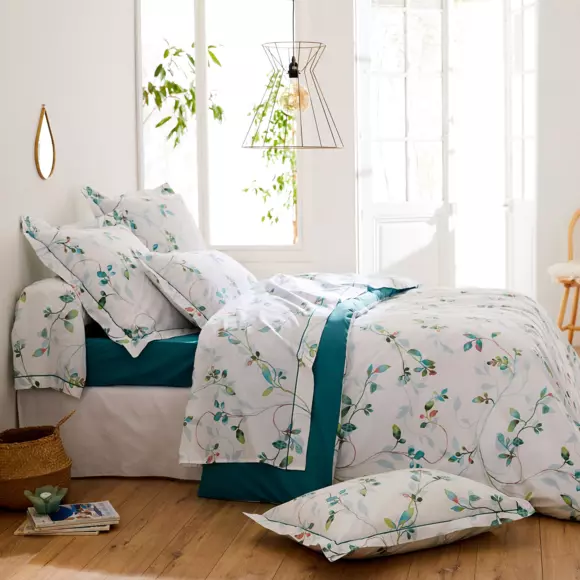 Eminza Taie De Traversin Percale De Coton (L200 Cm) Flâner Vert émeraude
