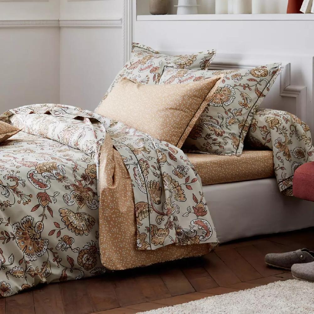 eminza Taie de traversin percale de coton (L200 cm) Santal Beige