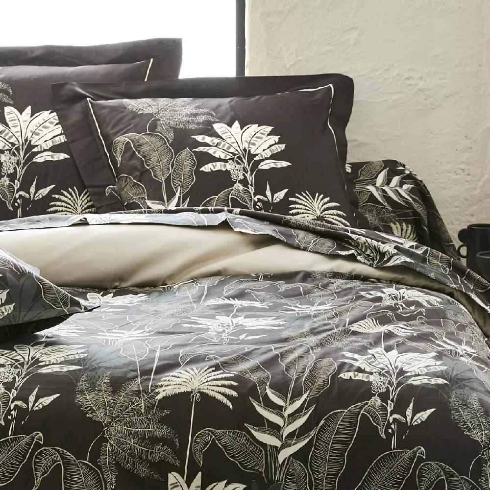 eminza Taie de traversin satin de coton (L200 cm) Cayenne Noire