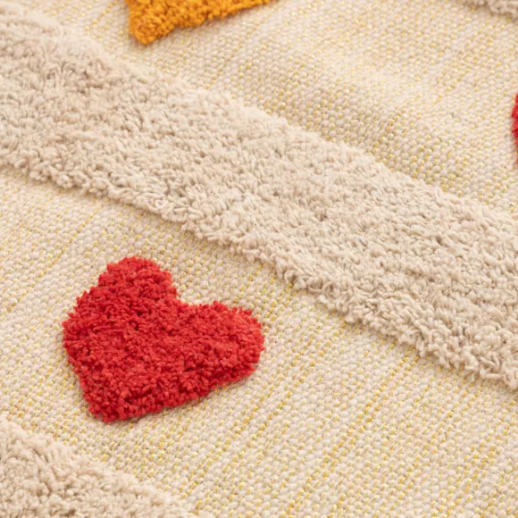 Eminza Tapis Antidérapant Enfant Coton (120 X 170 Cm) Amour Multicolore