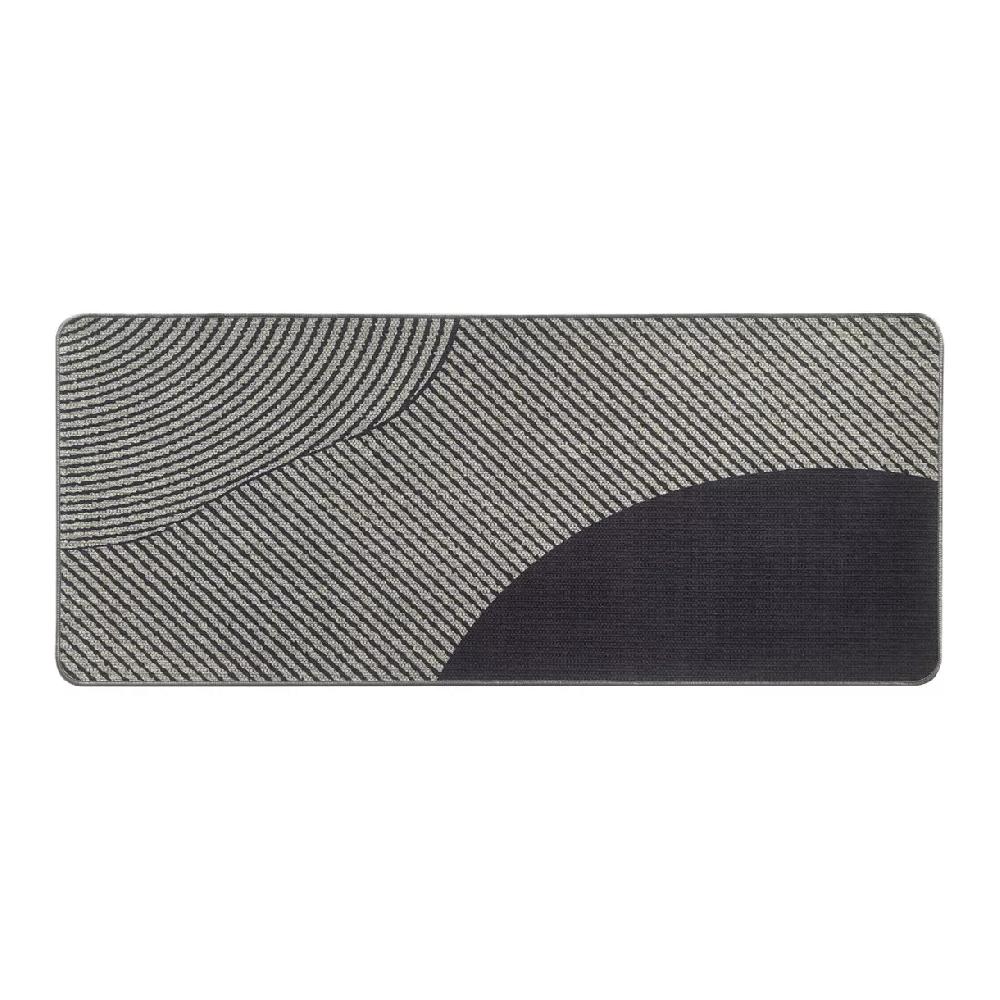 eminza Tapis antidérapant velours (50 x 120 cm) Dune Gris