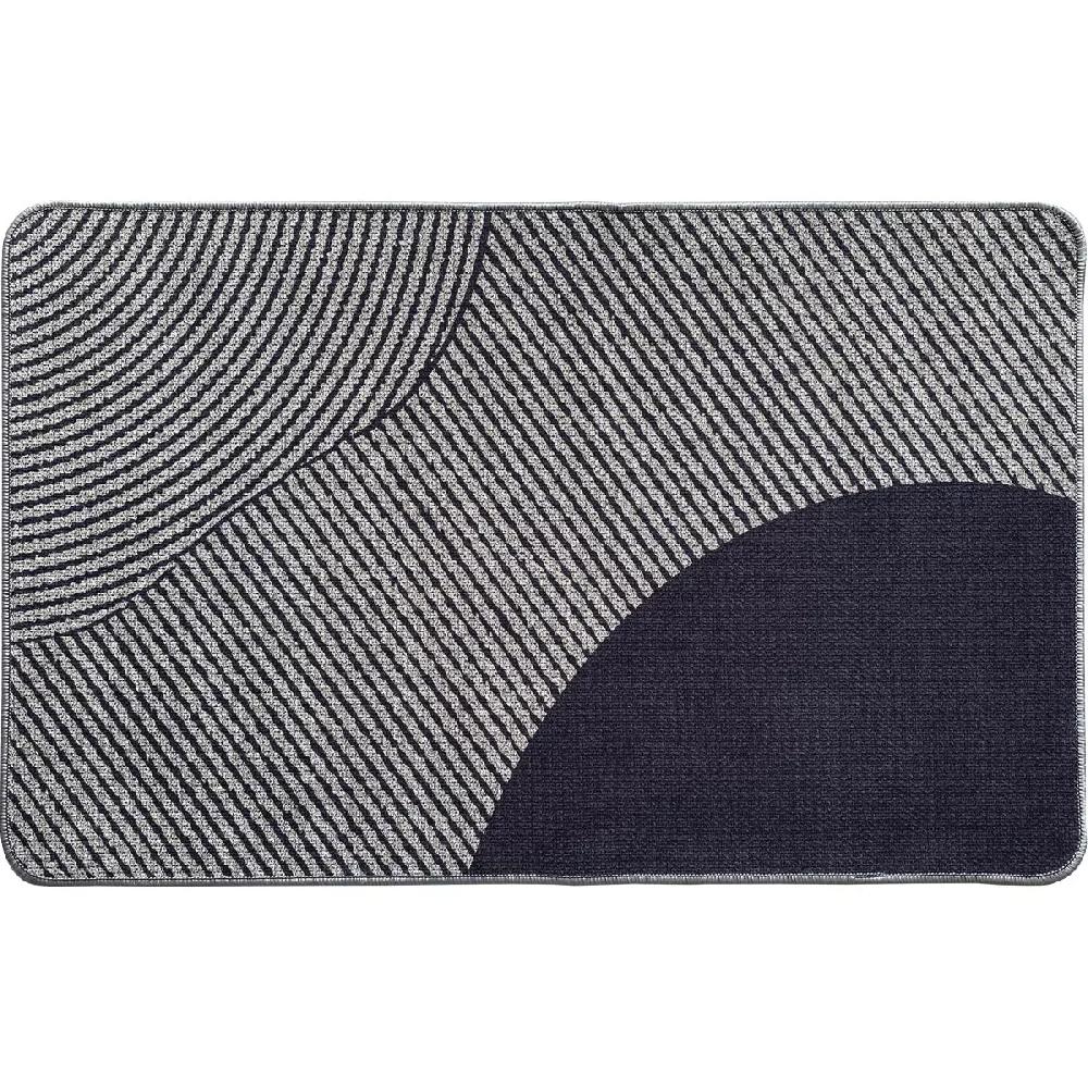 eminza Tapis antidérapant velours (50 x 80 cm) Dune Gris